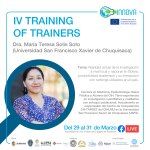 IV TRAINING OF TRAINERS