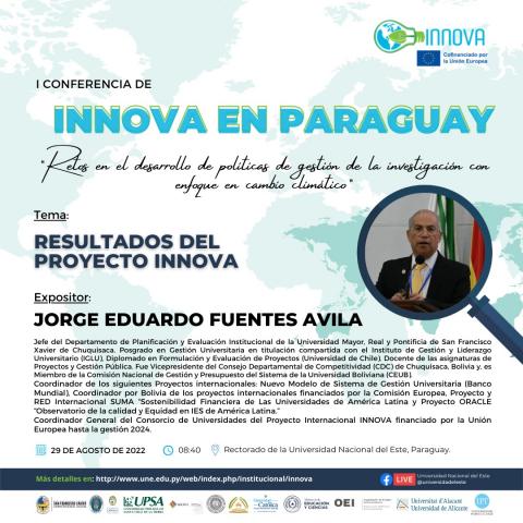 Jorge Fuentes Coordinador General Proyecto INNOVA